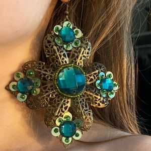 Gilded Clover Statement Earrings 🍀